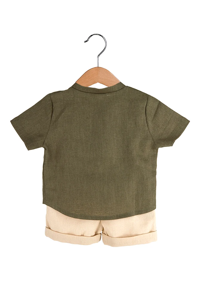 Conjunto bebé 2 peças em linho