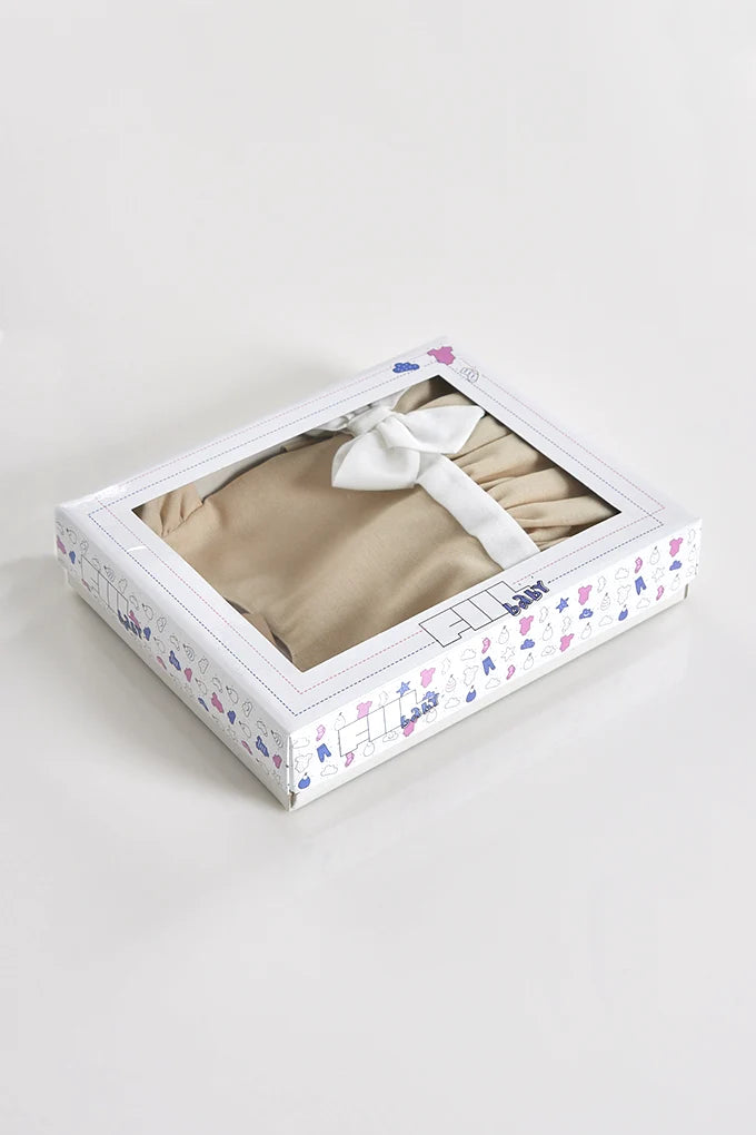 Vestido bebé linho com laço menina