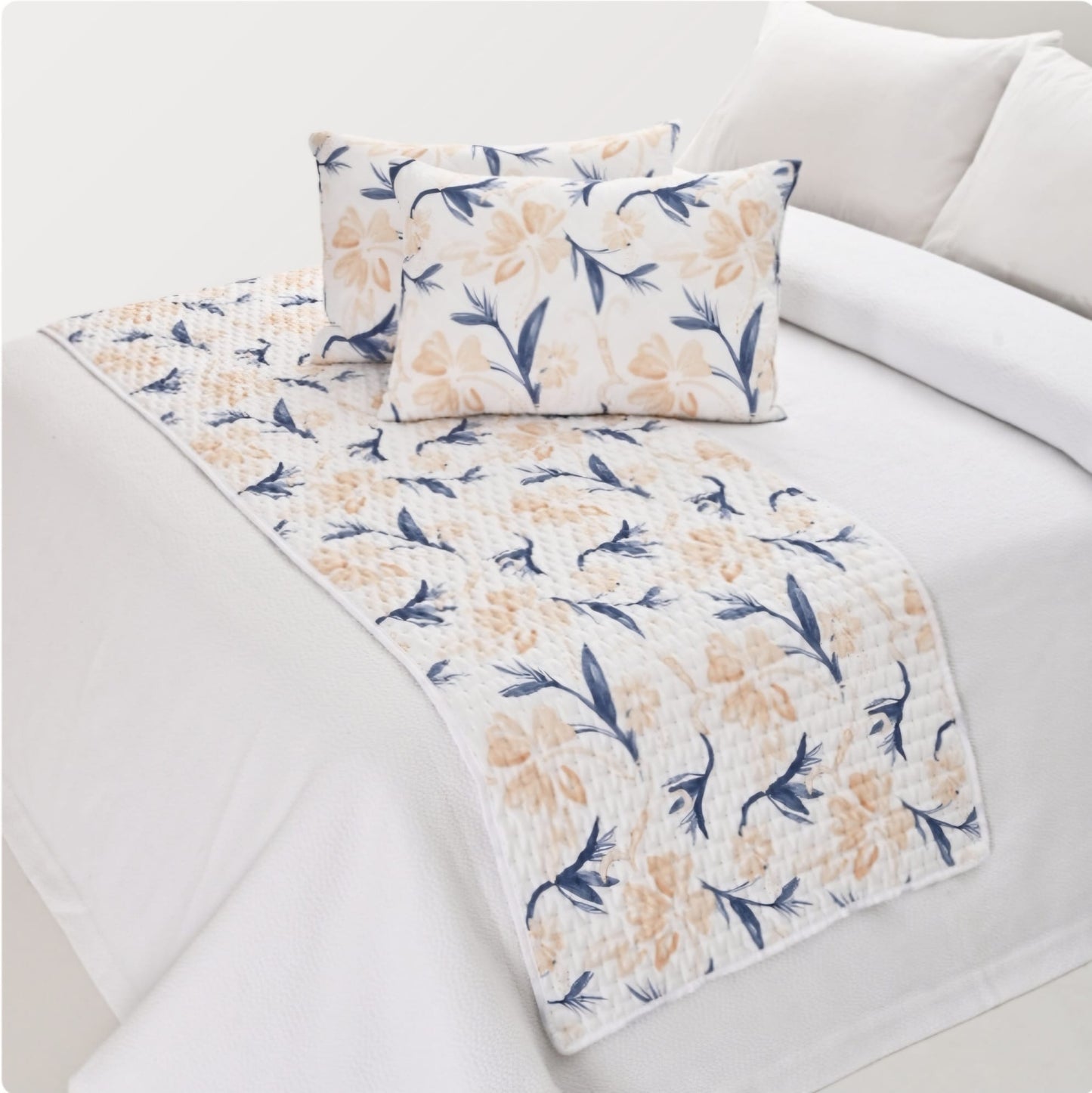 Cobre-pés Equador Estampado + 2 Almofadas Cheias