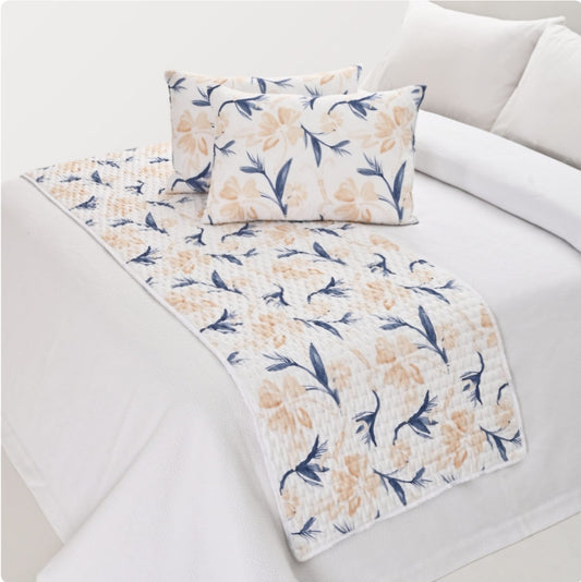 Cobre-pés Equador Estampado + 2 Almofadas Cheias